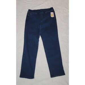 Allison Daley Slim Straight Jeans Womens 10 Regular Dark Stretch Tummy Control